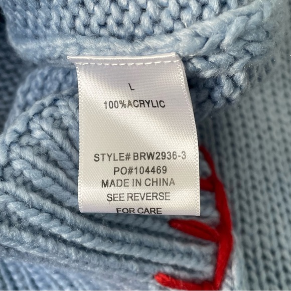 Vernacular lobster crewneck pullover sweater blue 54174 - Picture 14 of 15